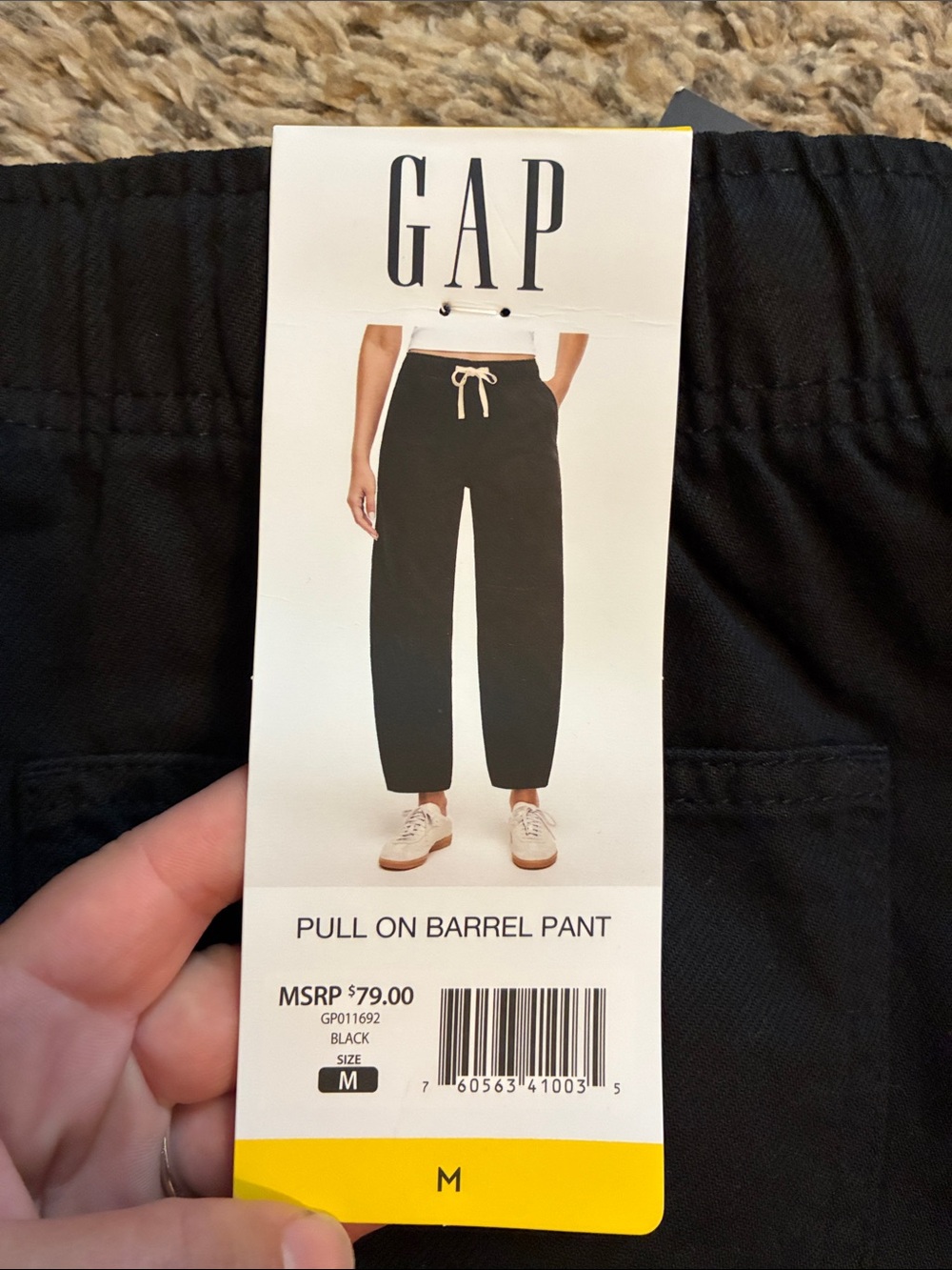 GAP pull on barrel pants -size medium NWT - Picture 6 of 6